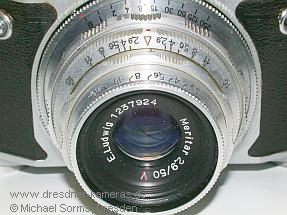 E. Ludwig Meritar 2,9/50, eine der selteneren Altix-V-Optiken