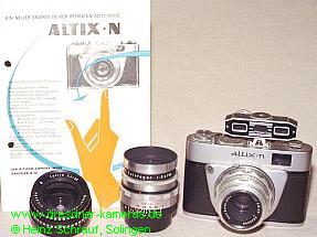 Altix-n-Ausrstung mit Jena Tessar 2,8/50; Meyer Lydith 3,5/30; Meyer Telefogar 3,5/90 und Aufsteck-Entfernungsmesser