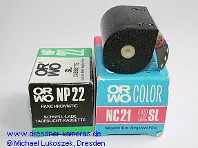 verschiedene ältere ORWO-Filme in SL-Kassetten konfektioniert verschiedene ältere ORWO-Filme in SL-Kassetten konfektioniert