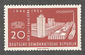 1956 - 110 Jahre Carl Zeiss Jena, Fertigungsgeb�ude Jena, Michel-Nr. 546