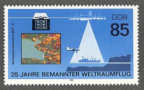 1986 - Weltraumflug, Carl-Zeiss Jena Multispektralkamera MKF-6, Michel-Nr. 3008