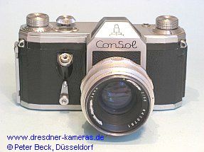 Consol #83271 mit Biotar 2/58 mit weggefr�ster Hersteller- und Objektivbezeichnung, dies wurde meist mit einem Vorschraubring kaschiert