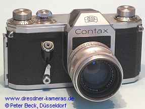 Contax S #6080 mit Biotar 1:2 f=58mm; schwarz ausgelegte Frontgravuren