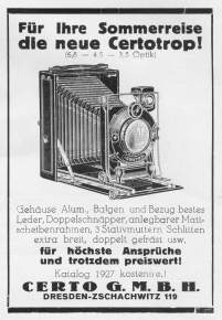 Certotrop-Werbung 1927
