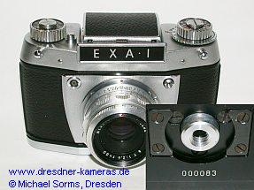 Exa I #000083 mit Tessar 2,8/50; mit Tragesen (Nullserienkamera)