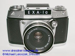 Exa Ia #204173 mit Tessar 2,8/50; mit graviertem Filmempfindlichkeitsring 