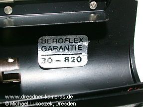 Exa 1b (Exportversion mit Beroflex-Garantie-Siegel, nur 1200 Stck im Jahr 1982)