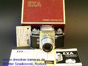 Exa #516127 von 1959 komplett mit Originalverpackung, Gertepass, Garantieschein und Bedienungsanleitung