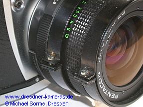 Exa 1b #753923 - Post-Version fr die ZFE2, einfache Arretierung der Einstellringe der Optik (Pentacon auto 2,8/29mm #2514325)