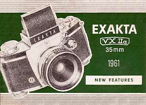 Titelblatt der USA-Neuheiten-Broschre der Exakta Varex IIa (1961)