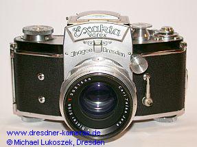 Exakta Varex VX #713081  mit Biotar 2/58 und doppelpoligen Blitzbuchsen (1952)