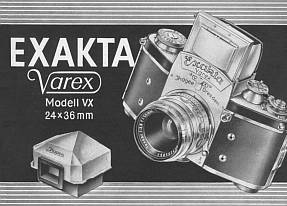 Titelblatt der deutschen Bedienungsanleitung der Exakta Varex VX