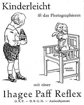 Ihagee-Paff-Reflex (Werbeanzeige 1921)