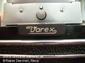 Exa Varex Handmodell; ungewhliche Varex-Gravur am Lichtschacht