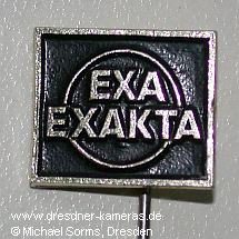 verschiedene Exa- und Exakta-Anstecknadeln