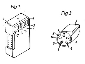 Patentzeichnungen WP 57 a/106�144: Filmkassette mit Kontaktgeber zur Eingabe von Steuergr��en in eine Kamera