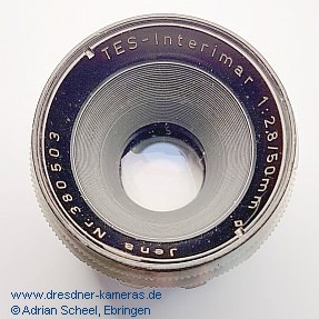TES-Interimar 1:2,8/50mm Nr. 380503, Namensvariante des Tessar 2,8/50