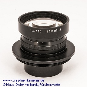 Feinoptisches Werk Grlitz 1,4/50  #15013110, frhes Versuchsmuster eines 1,4/50
