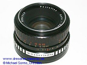 Pentaflex Auto-Color 1,8/50 (M42 Automatik)  #6894228, Namensvariante des Meyer Oreston 1,8/50