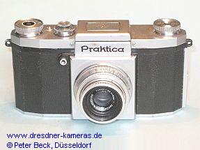 Praktica (1949) mit Tessar 3,5/50 - erstes Modell mit angegossenen Trage�sen