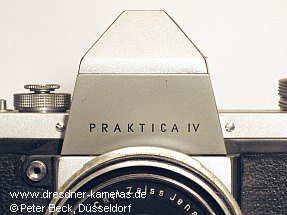 Praktica IV - seltene Variante mit kleinerem und verk�rztem Schriftzug