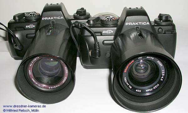 T�terlichtbildkameras f�r den Erkennungsdienst Praktica BX ED H (Halbformat) und Praktica BX ED V (Vollformat), hier die Versionen ohne Vorlaufwerk
