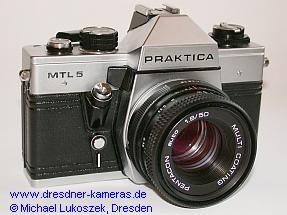 Praktica MTL 5 mit Pentacon auto 1,8/50 (Version mit Vorlaufwerk)