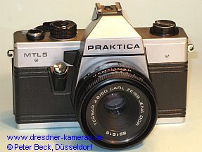 Praktica MTL 5 mit Tessar 2,8/50 (Version ohne Vorlaufwerk)