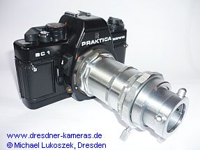 Praktica BC 1 mit adaptiertem M42-Mikrozwischenstck