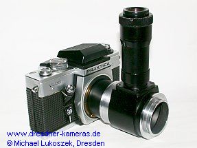 Praktica VLC 3 an der mikrofotografischen Einrichtung (mf)