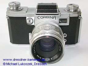 Corbina #54182 mit  Biotar 2/58 und interner Springblendenausl�sung (Praktina-FX-Exportversion f�r den US-Markt)