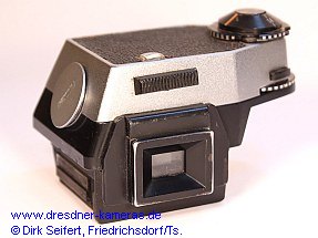 f�r Praktina modifizierter Exakta RTL 1000-TTL-Belichtungsmesseinsatz (Ausf�hrung ohne Kopplung des Zeitenrades)