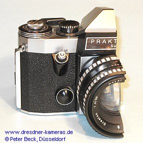 Querschnitt einer Praktica super TL mit Oreston 1,8/50